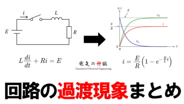 RLC直列回路の過渡現象のラプラス変換による解法(直流回路 RLC直列回路の過渡現象のラプラス変換による解法(直流回路