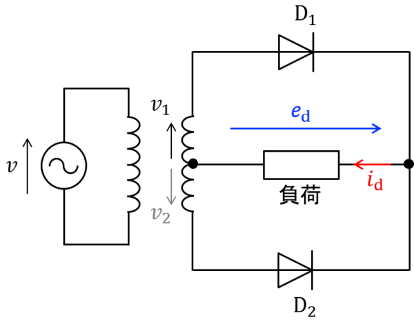 二相半波整流回路／単相混合ブリッジ整流回路│電気の神髄