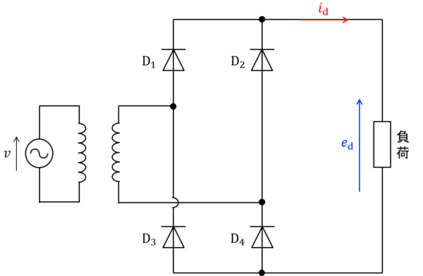 単相全波整流回路（単相ブリッジ整流回路）│電気の神髄