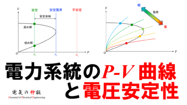 電力系統のP-V曲線と電圧安定性│電気の神髄